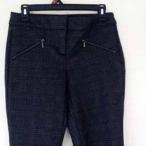 Plaid Skinny Pants - Black And Grey  Size S